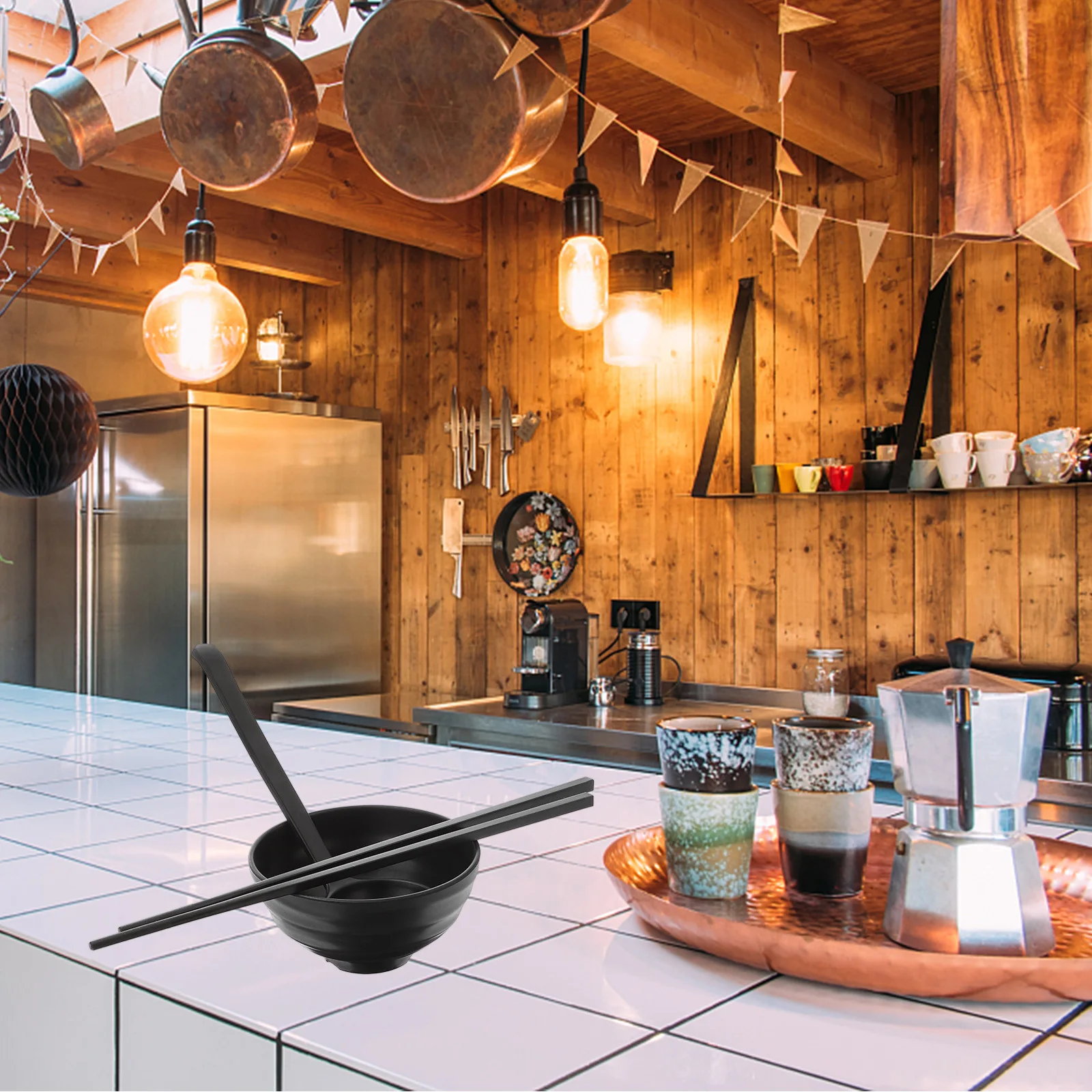 

Melamine Noodle Bowls Long Term Use Home Kitchen Soup Black Noodle Bowls Plastic Bowl Soup Bowl Food Container