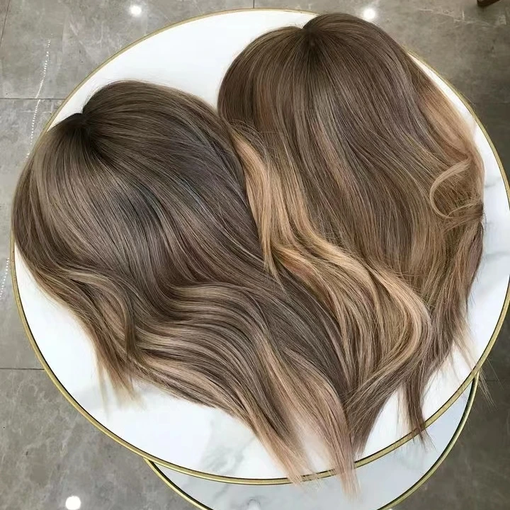 Fast Delivery Jewish Kosher Topper for Women Silk Base Topper Clip in Hair Piece 4x4 7x8 Silk Base Human Hair Toupee