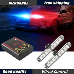 2x4 LED Car Truck FSO Flashing Firemen Automobiles Strobe Warning Police Light Ambulance Emergency Flasher DRL Car Accessories