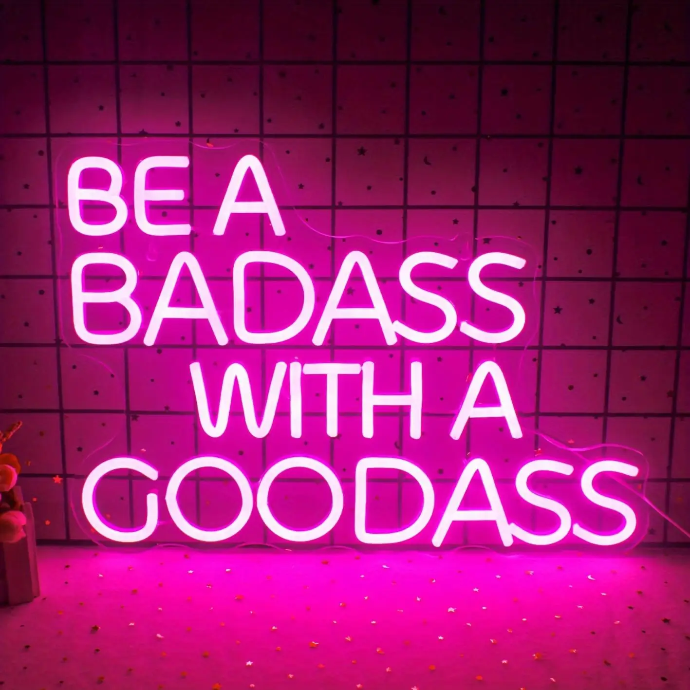 

Неоновая вывеска «Be A BADASS WITH A GOODASS» с USB-подсветкой и регулировкой яркости для бара, клуба, спортзала, фитнес-клуба, декора, подарков на день рождения