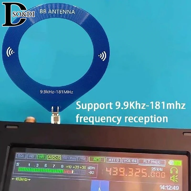 9.9KHz-181MHz Portable MW SW Loop Antenna Small Ring BB Antenna Mini Loop Antenna For Malachite SDR Receiver TEF6686 Receiver