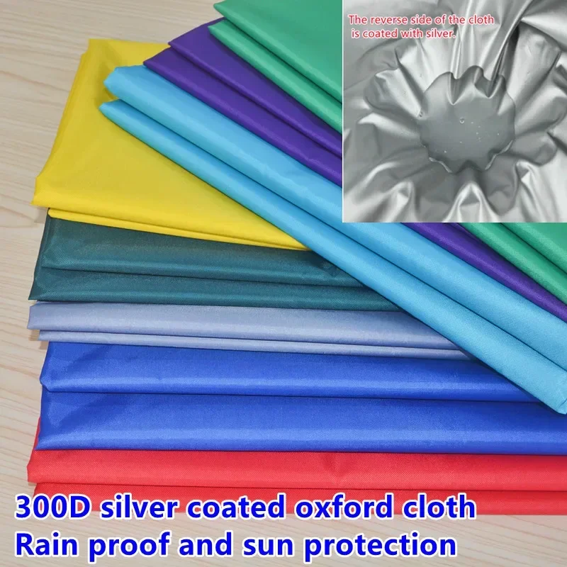 300D Silver Coated Thickened Oxford Cloth Rain Proof and Sun Proof Umbrella Tent Fabric Fabric for Outdoor Use