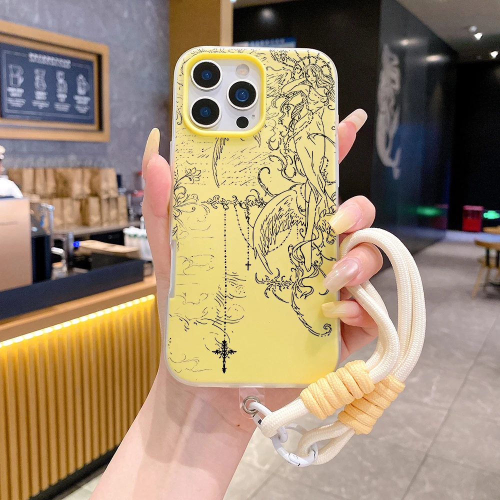 Gothic Angel 2-in-1 Handyhülle für Samsung Galaxy S26 Ultra S25 S24 S22 S23 Plus FE A56 A55 A35 A36 A37 5G mit Lanyard-Abdeckung – Detail 2