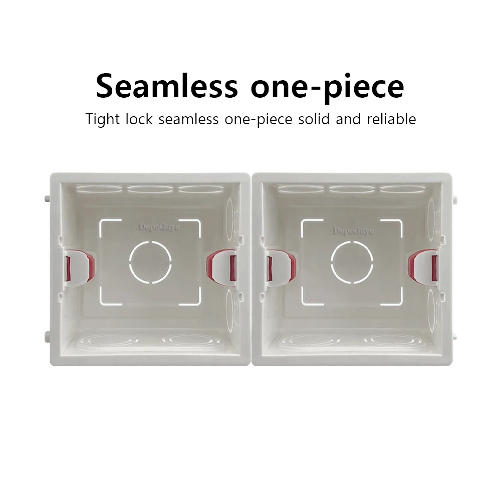 Model 86 General Electric mounting box, switch socket junction box hidden inside mounting box, electrical socket and accessories