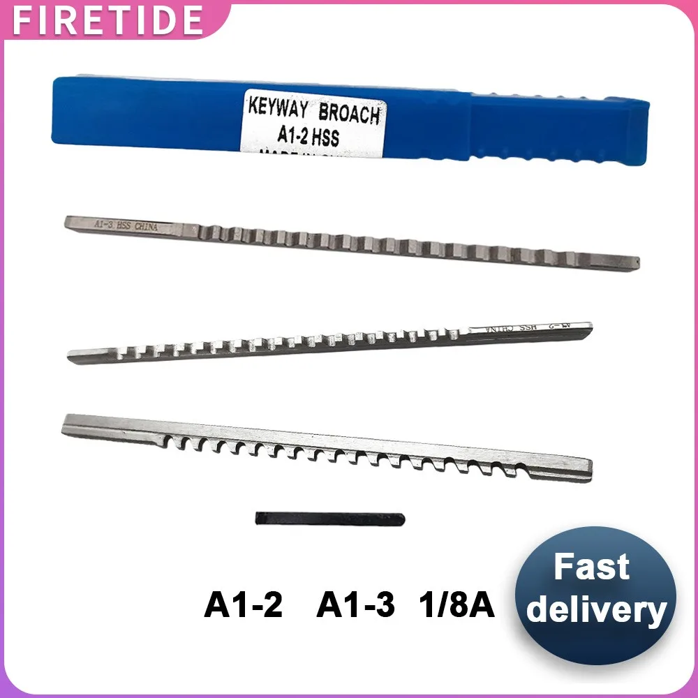 مجموعة أدوات Keyway Broach، A-grade HSS Keyway Push Broach لـ A1-2 A1-3 1/8A
