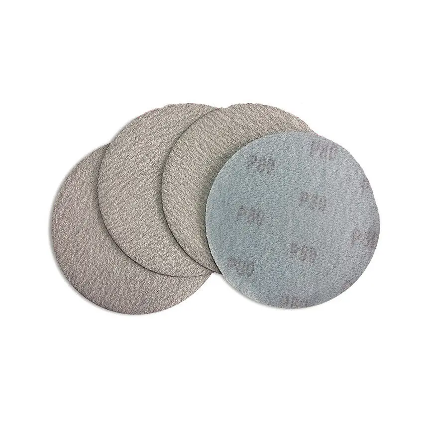 125mm 5 "건식 흰색 샌딩 디스크 궤도 사포 패드 후크 및 루프 80-1200 그릿