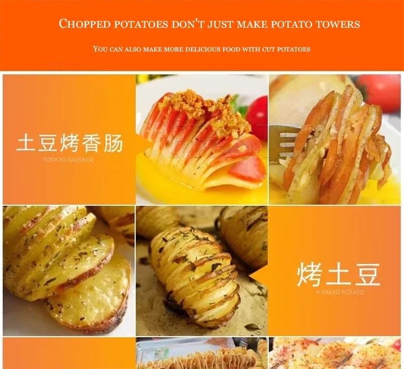 Automatic Stretch Stainless Steel Potato Slicer Chips Cutter Tornado Potato Machine Spiral Twisted Potatoes On A Stick