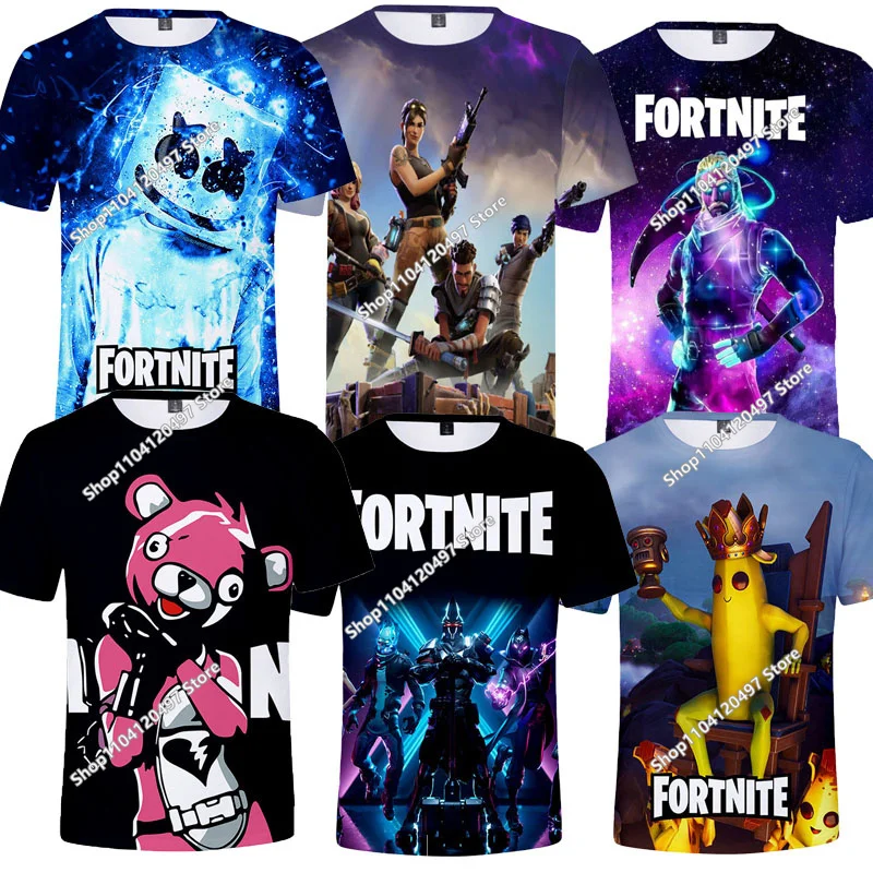 Camiseta navideña Ikonik Fortnite 3d, camisetas Battle Royale, ropa de calle para niños, juego de victoria, camiseta Harajuku para hombres y mujeres, ropa para adolescentes