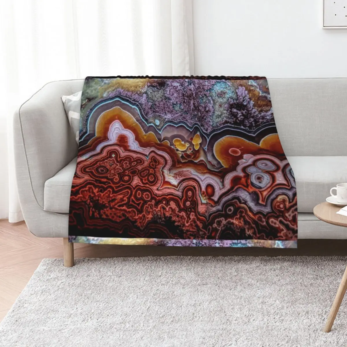 Crazy lace agate Throw Blanket cosplay anime Single For Decorative Sofa Cute Plaid Sofas Warm Blankets