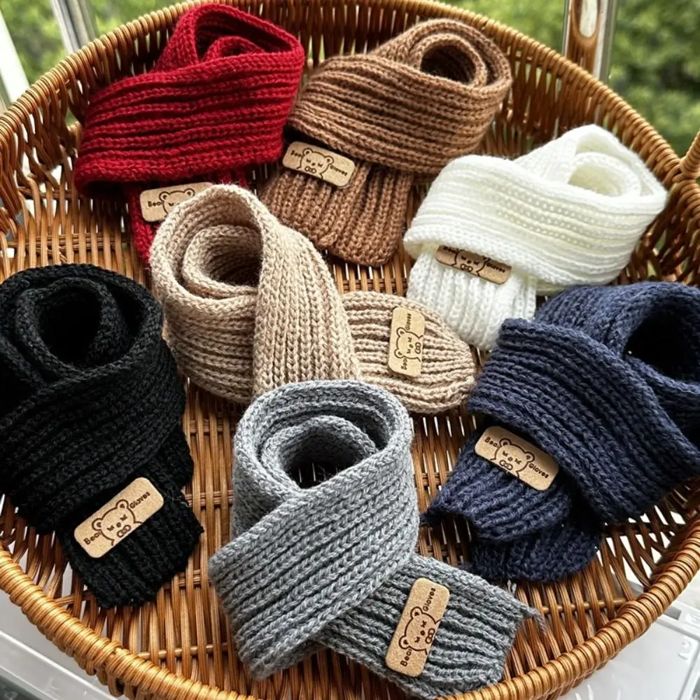 20cm bawełniana lalka szalik z dzianiny DIY ubranka dla lalki odzież na co dzień szalik lalka wielokolorowe mały miś szaliki akcesoria dla lalek