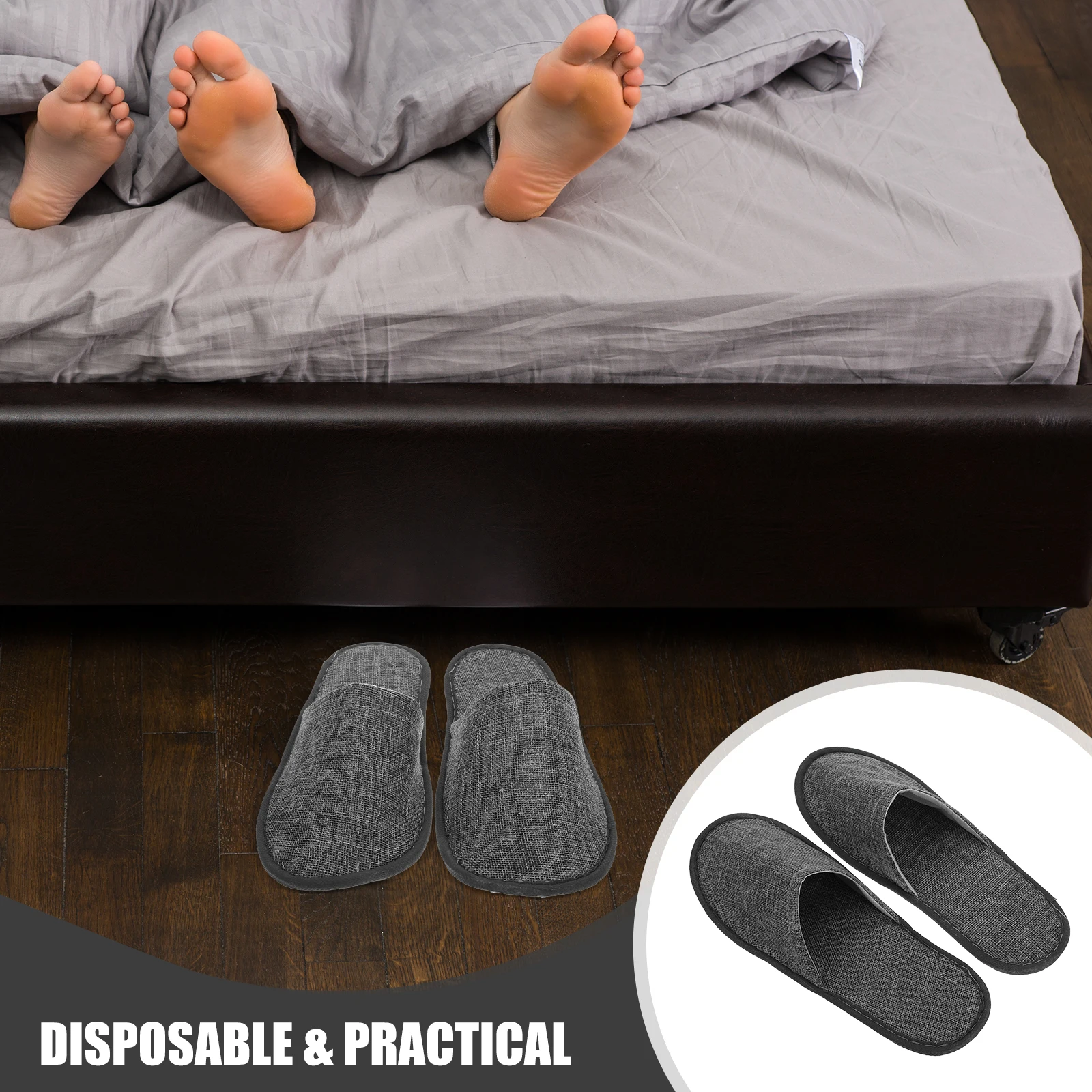 

20Pcs Home and Hotel Slippers Pairs Pack Shoes Comfortable Non-Slip Cotton Linen Spa Salon Vacation Travel Home Business Slipper