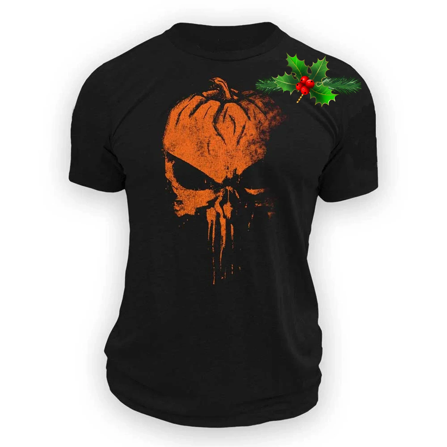 Mysterious Spine-chilling Jack-O-Terror Skull Halloween T-Shirt 100% Cotton O-Neck Short Sleeve Casual Mens T-shirt Size S-3XL