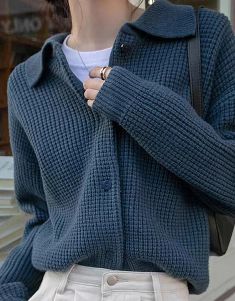 

Autumn Winter Loose Cardigans Women Knitted Sweaters Vintage Streetwear