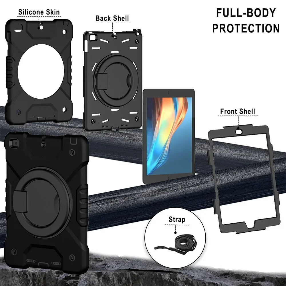 360° Rotation Fold Stand Tablet Case for iPad 2025 11th A16 10.2 9th 8th 7th 10 10.9 Air 5 4 2 1 9.7 Cover New
