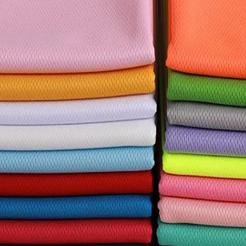 Breathable Moisture Absorbing Bird Eye Net Cloth 100% Polyester Knit Mesh Fabric Quick Dry For Basketball Uniform Sports T Shirt