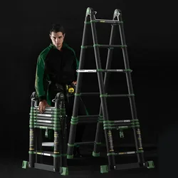 Aluminum Alloy Folding Ladder Home Step Ladders Portable Climbing Ladder Telescopic Ladder Thickened Outdoor Engineering Stairs