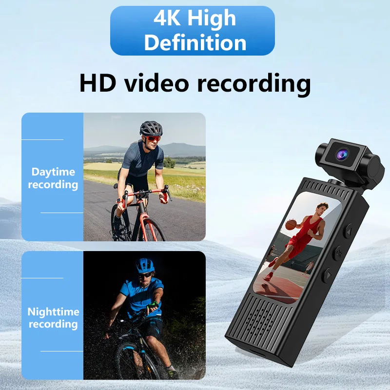 Action Camera with Screen HD Audio and Video Recording Portable Camcorder Outdoor Pocket Action Camera