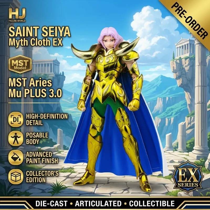 [Pre-Order]  Saint Seiya MST  Aries Mu PLUS 3.0 Gold Saint EX Cloth Metal Armor Action Figure Free Bronze Cloth Box