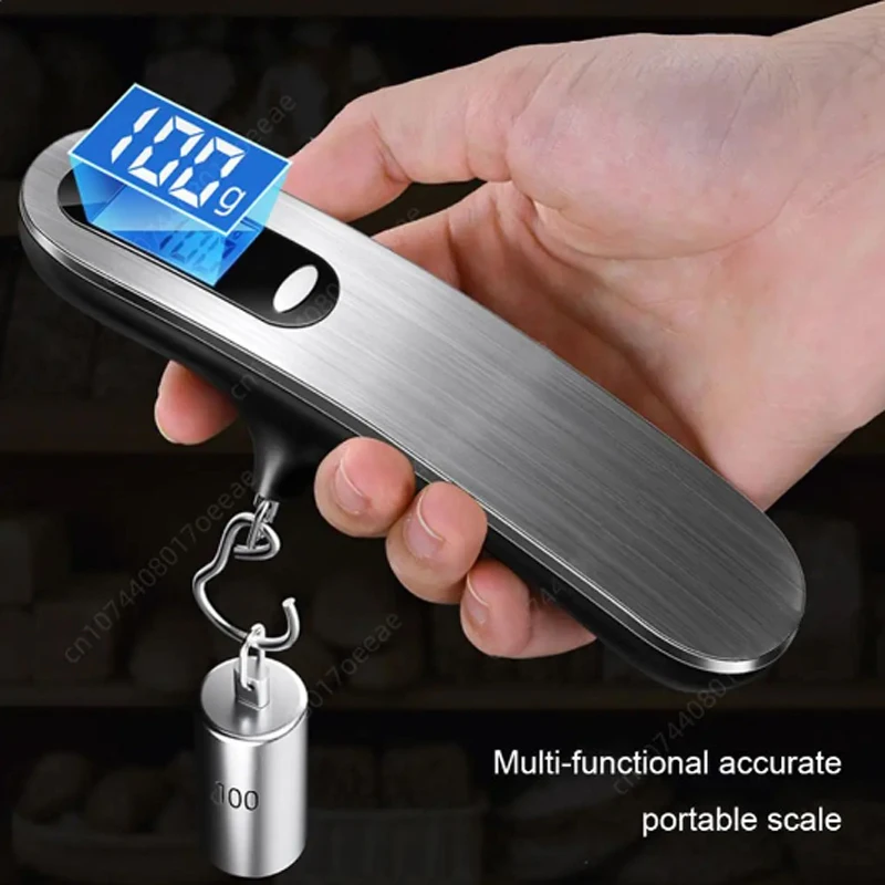 Portable 50kg 10g Digital Scale Electronic Luggage Suitcase Scale Weigh Balance Travel Hand Hanging Steelyard Scale with Belt