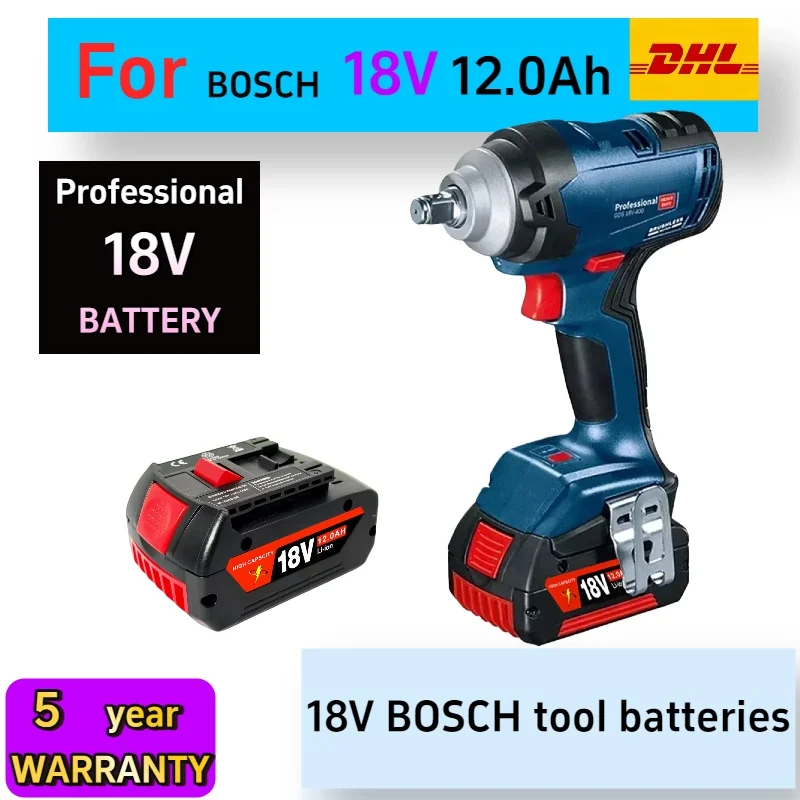 

Для аккумулятора Bosch 18В, электрического аккумулятора Bosch 8.0-12.0Ач, совместимого с аккумуляторами серии Bosch 18В GSR180 GBH180 GSB180.