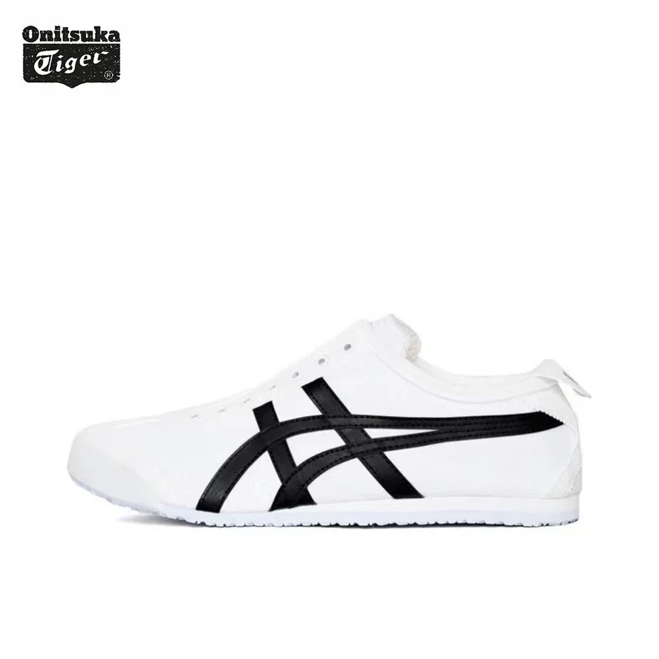 

Кроссовки без шнуровки Asics Onitsuka Tiger MEXICO 66, классические женские и мужские кроссовки белого и черного цвета