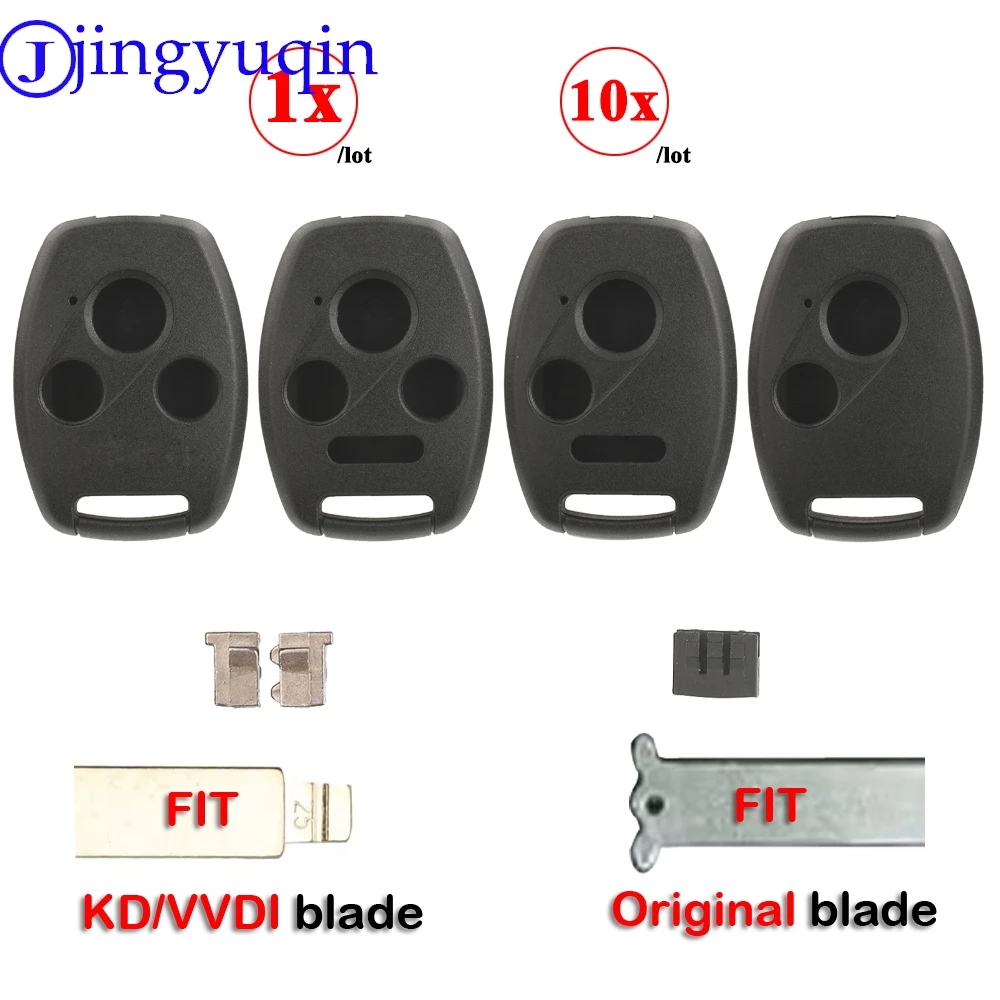 Jingyuqin For Honda model Straight blade key remote shell Reinforced version Suitable original Blade/KD VVDI Blade 2/3/4 Buttons