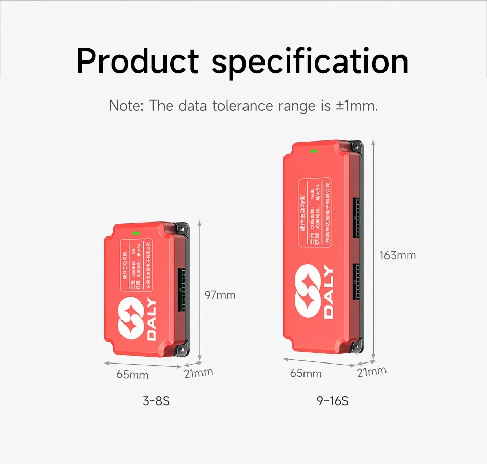 DALY 5A Active Balancer 16S 48V LCD Battery Capacity Display Power Voltage Suitable for  Lifepo4 BMS Li-ion 32700 18650 Battery