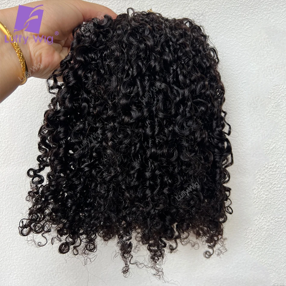 Double Drawn Afro Kinky Curly Bundles Human Hair Remy Mongolian Hair Weave 3c 4a Weft Hair Extensions For Black Women Luffywig