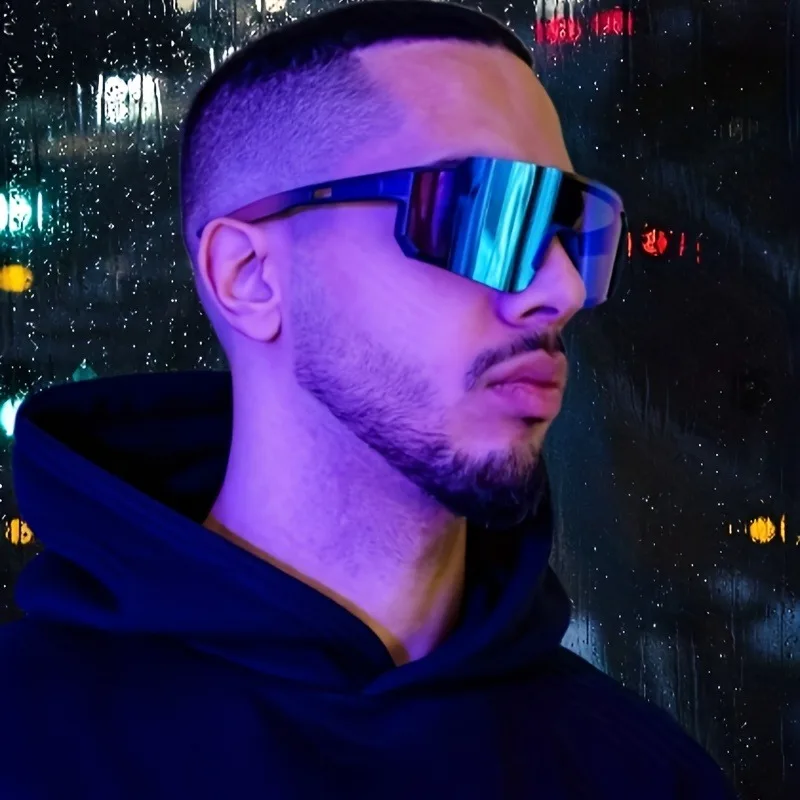 1 Stück Mercury-Sonnenbrille für Herren in Schwarz und Grün, Street Style