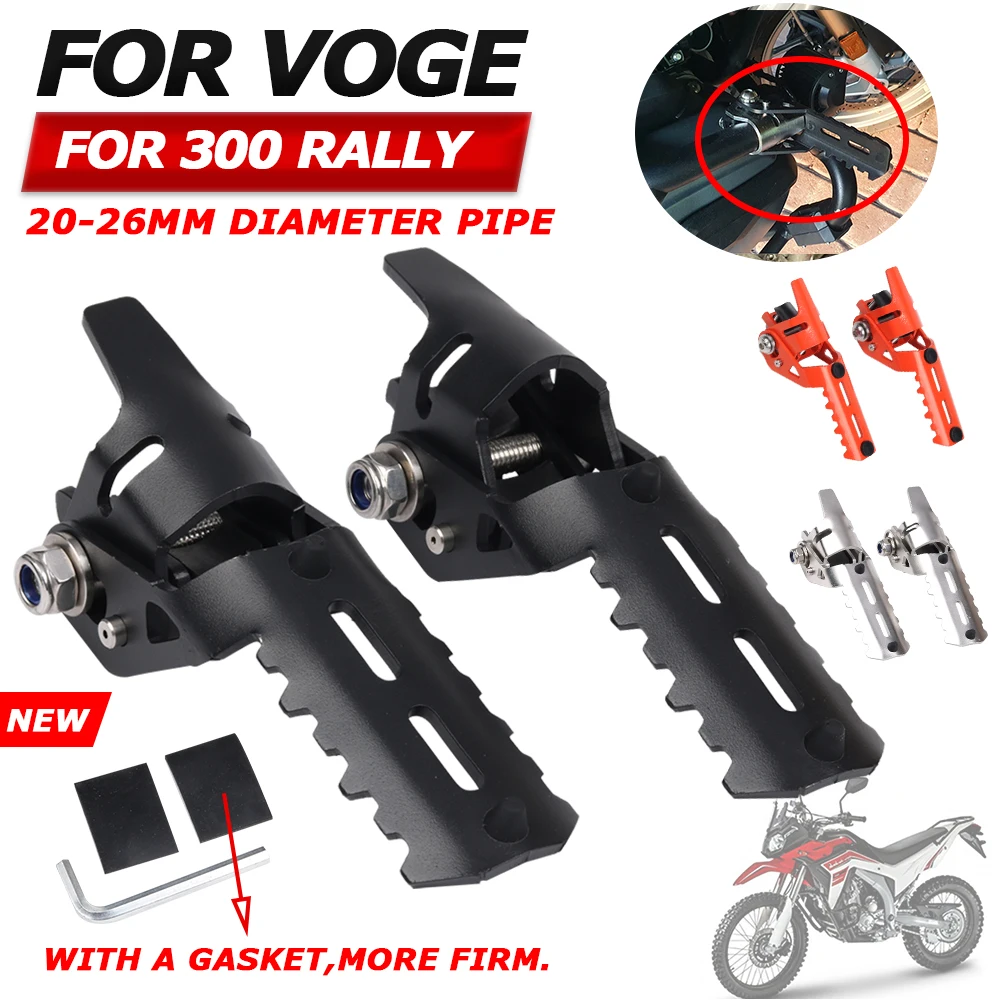 

For LONCIN VOGE 300 RALLY 300RALLY 300GY GY 300 GY Motorcycle Accessories Front Foot Pegs Rest Footrests Footpegs Clamps Pedals