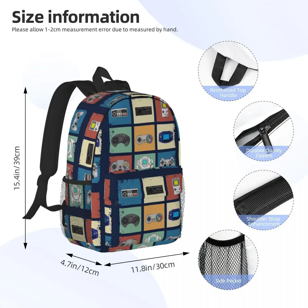 Gaming Generations Backpacks Teenager Bookbag Fashion Children School Bags Travel Rucksack Shoulder Bag Large Capacity