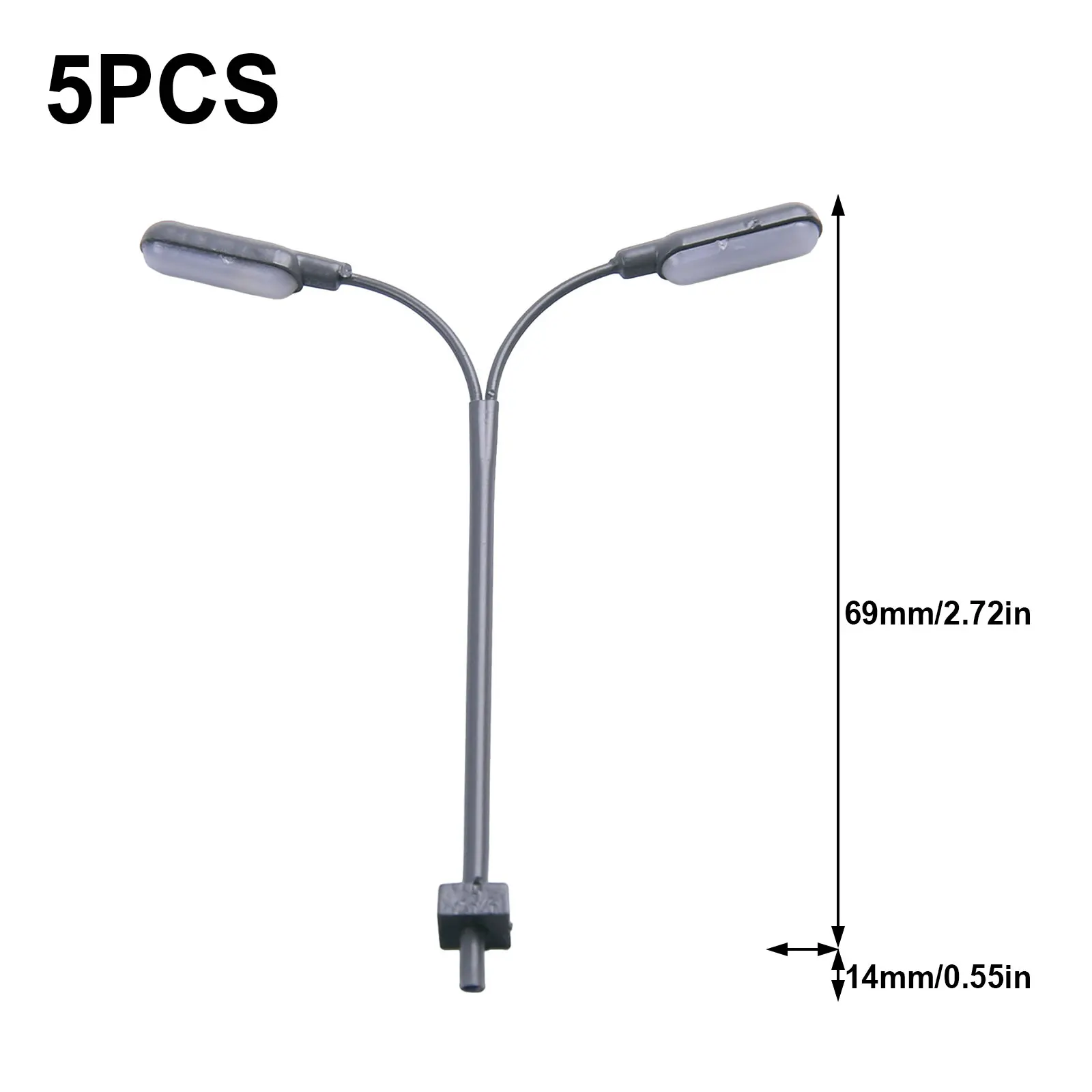 Innovative Lighting Solution Featuring Five LEDs Styled as Miniature Streetlamps Tailored to Fit into Any Model Platform Setup