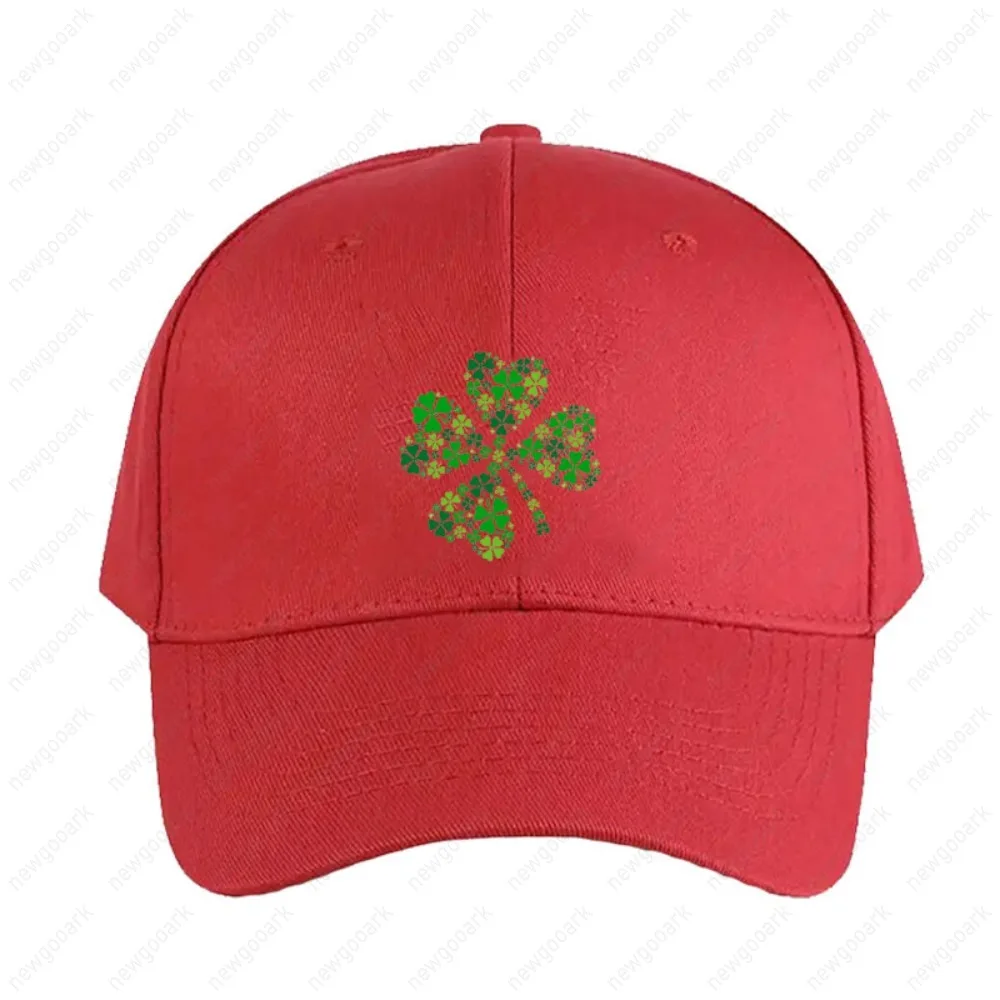Lucky Four Leaf Clover Green Shamrock Adult Cap Woman Man Peaked Hat Fashion Casual Adjustable Printed Baseball Caps Trucker Cap