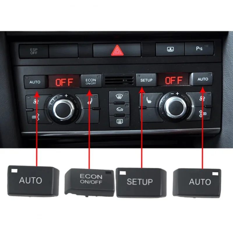 Air conditioning Panel Button Multimedia Switch Auto Econ Setup Button For Audi A6 C6 2005 2006 2007 2008 2009 2010