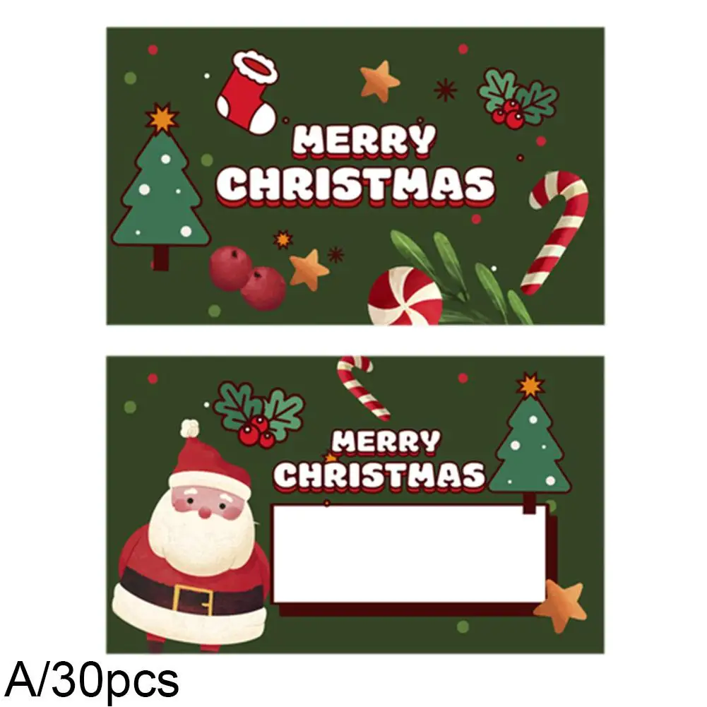 10/30PCS ใหม่คริสต์มาส Scratch การ์ด Santa Claus เครื่องมือ-ของขวัญปาร์ตี้คริสต์มาส DIY Voucher, และเกมต้นไม้วันหยุด Patte Y5I7