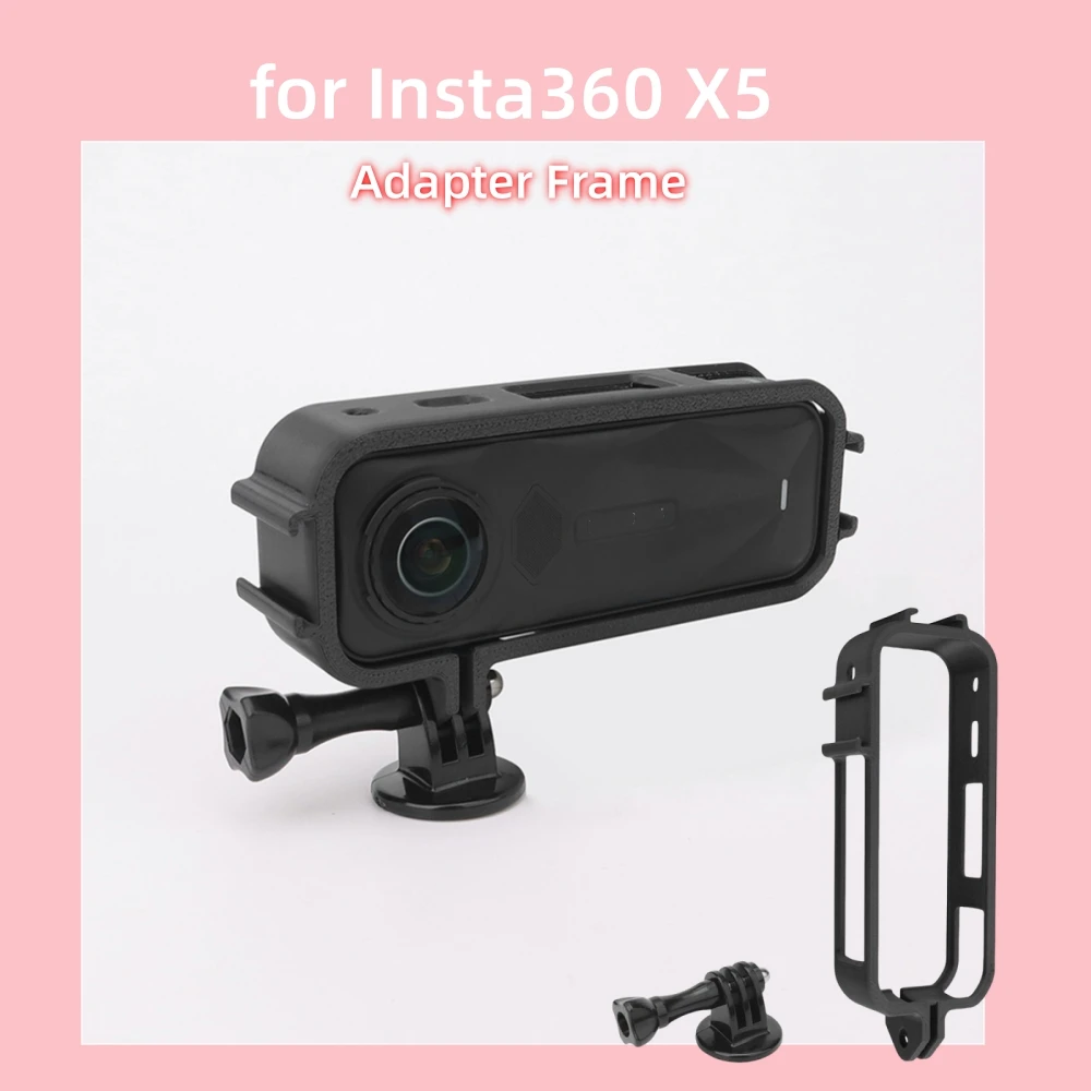 

For Insta360 X5 Tripod Adapter Frame Horizontal and Vertical Shooting Expanding Bezel with Cold Shoe Port Camera Accessories
