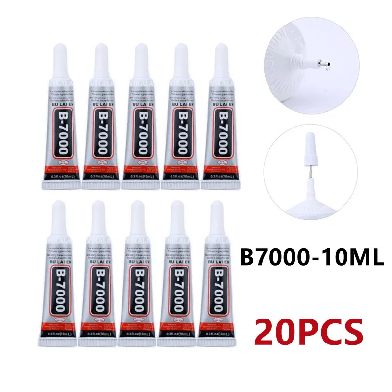 50pcs Best b-7000 10ml  Multi Purpose Glue Super cold glue B7000 Adhesive Epoxy Resin Diy Crafts Glass screen Cell Phone