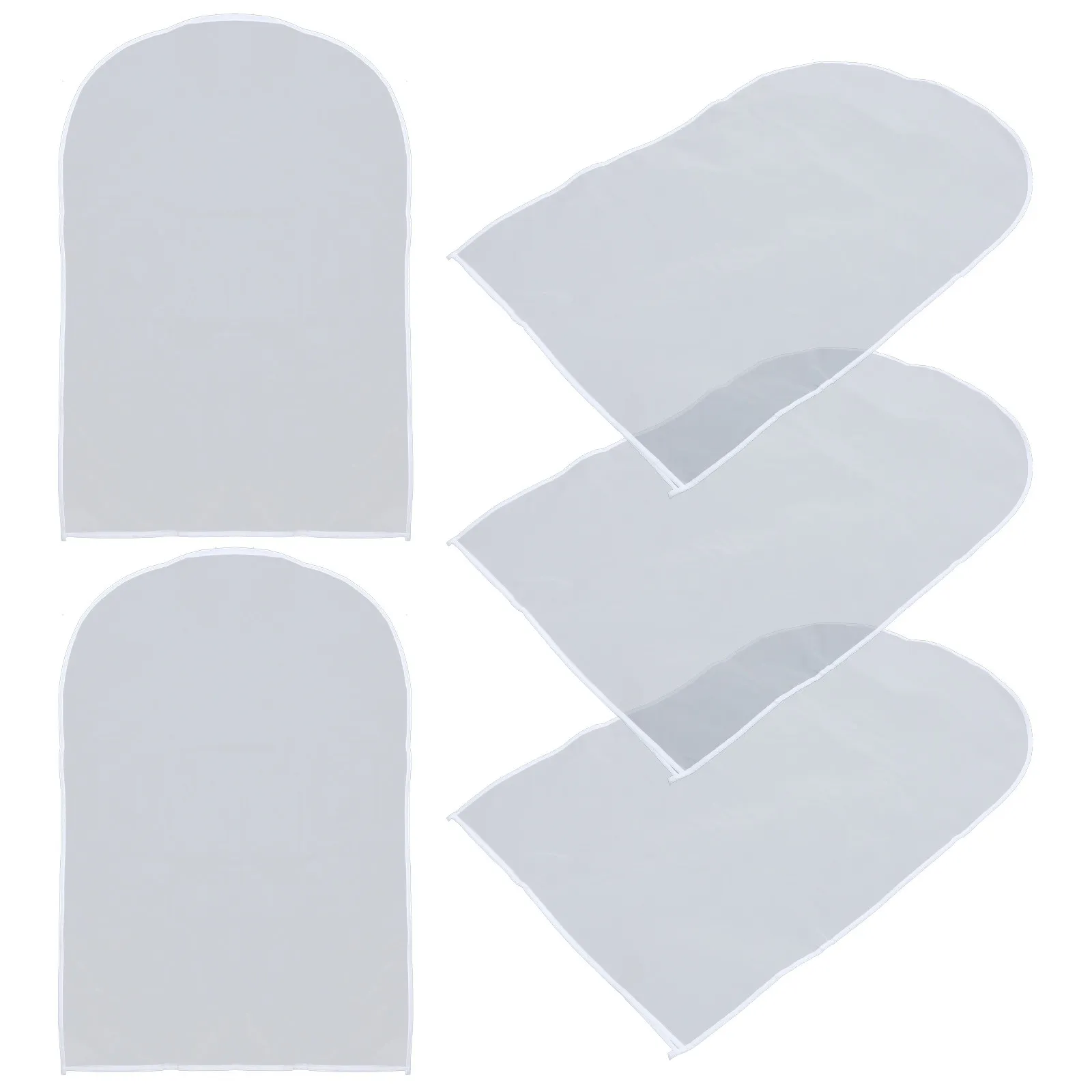 

Набор из 5 пылезащитных чехлов для одежды, многоразовые пластиковые чехлы для хранения одежды, защитные чехлы для гардероба