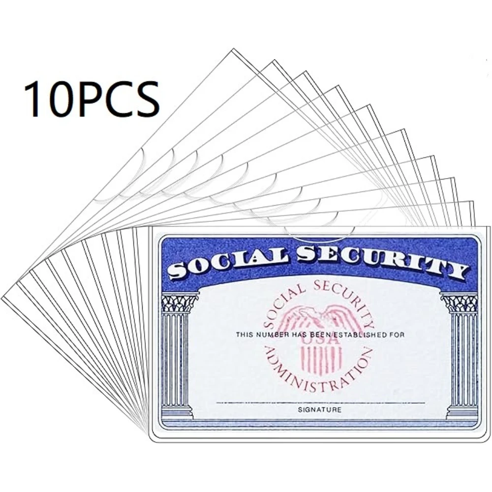 Card Protector Sleeves,10pcs Waterproof Clear Plastic Card Holders Soft ID Card Cover for Credit Cards,Access Cards&Gaming Card