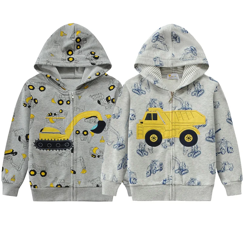 Little Hand Baby Boys Zip Up Hoodie Toddler Toddler Jacket Cartoon Winter Long Sleeve Hooded Sweatshirt Tops Fall Coat Kids 2-7T
