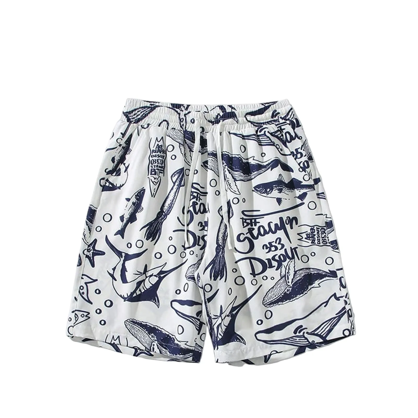 Disout ملابس رجالية شورت Y2k رياضة رياضة الجري التدريب ركوب الدراجات سراويل قصيرة كرة السلة فضفاضة برمودا وزرة للياقة البدنية