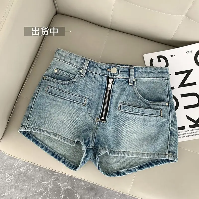 

Hot Girl High Waist Denim Shorts for Women in Summer New Slim A-line Pants Thin