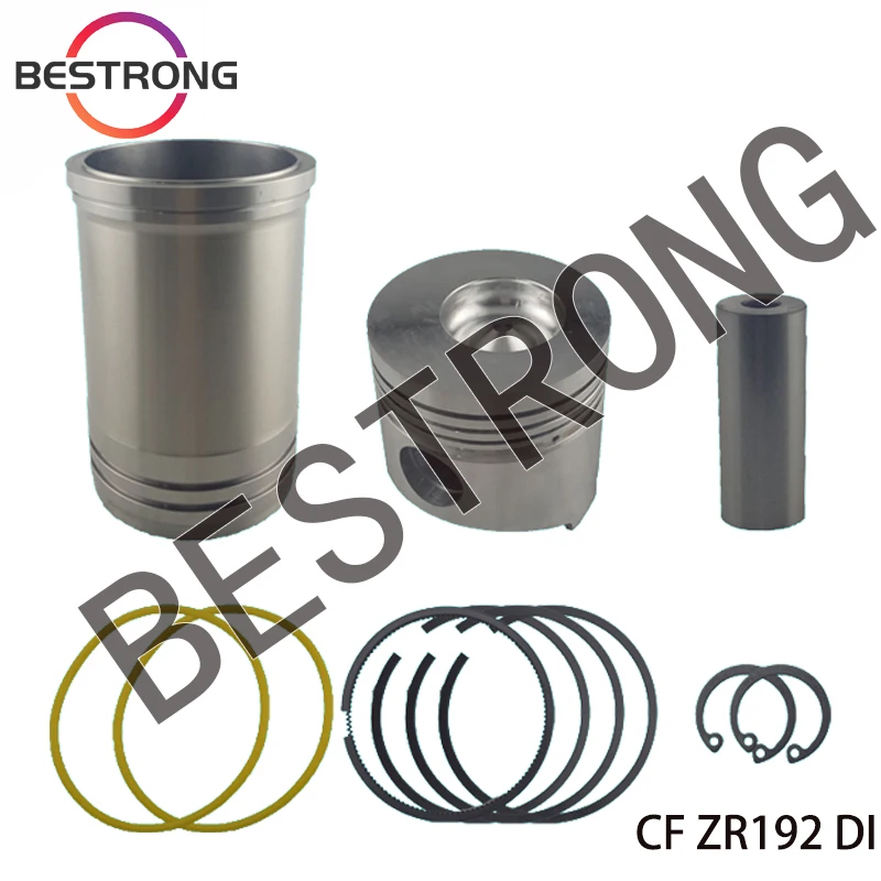 Overhaul Piston and Cylinder Liner Kit  For CF R185 ZR185 R190 ZR190 R192 ZR192 CFZ195 R195 Diesel Engine Spare Parts