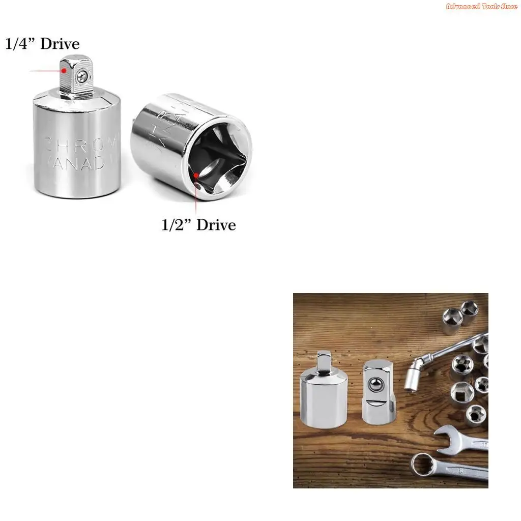 Chrome Plated Socket Adapter Reducer Stainless Steel Ratchet Sockets Durable W91B
