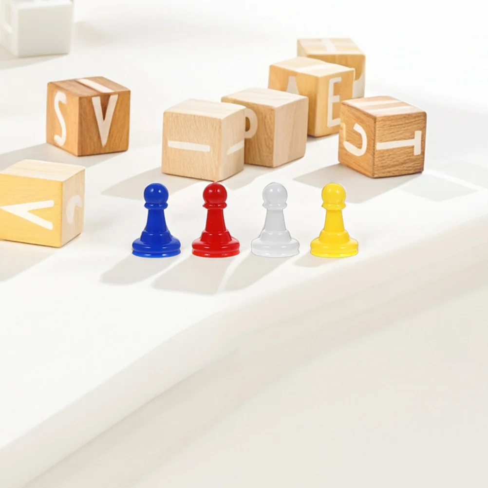 

80pcs Multicolor Plastic Chess Pieces For Board Lightweight Portable Pawns Vibrant Stackable Tokens Replacement Parts Compatible