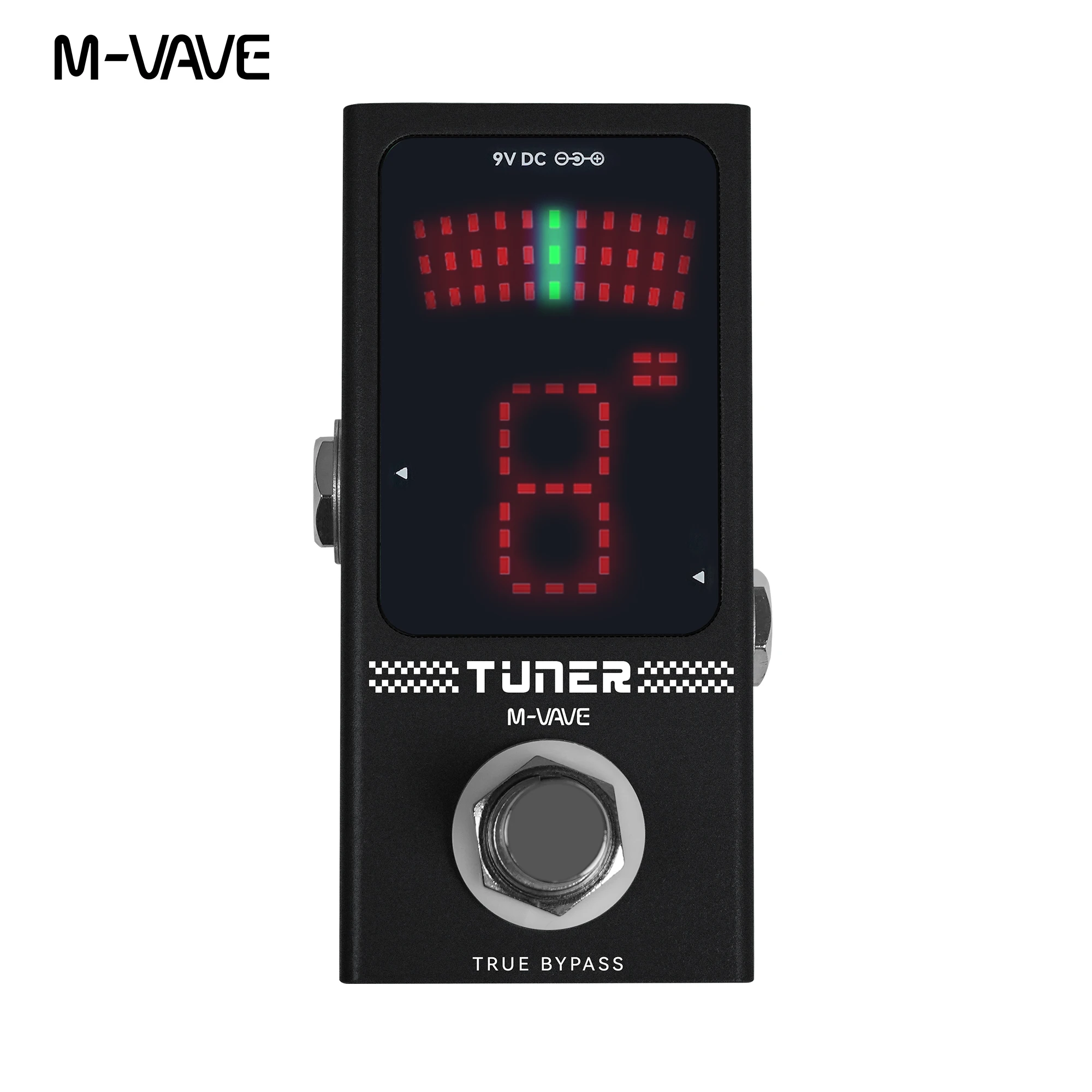 M-VAVE PD48 Tuner Pedal, High Precision Chromatic Tuner with True Bypass, LED Display for Guitar/Bass