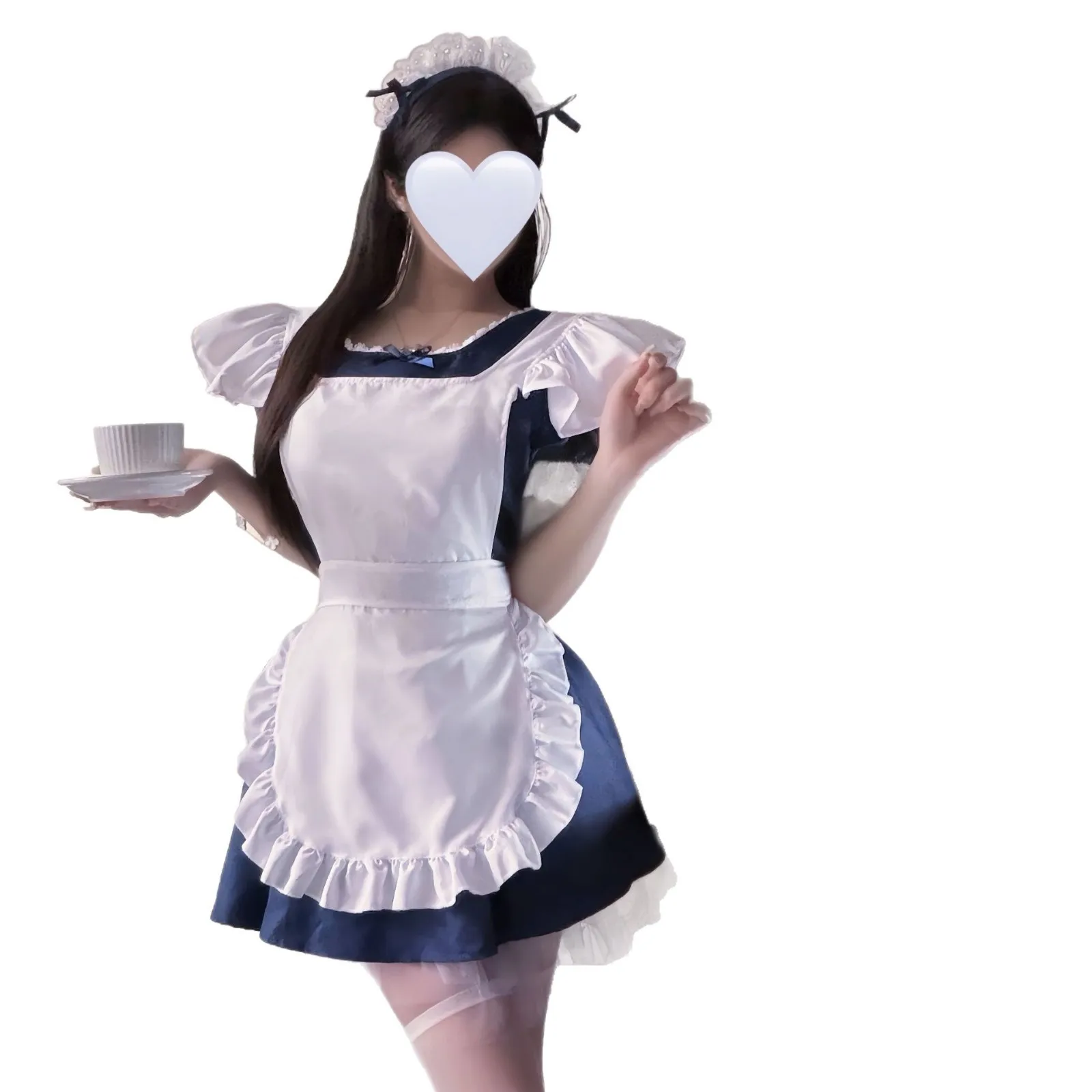 

Japanese Style Maid Cosplay Costume Lolita Maid Dress with Apron Headband Anime Conventions Cute Outfit Halloween & Daily Wear
