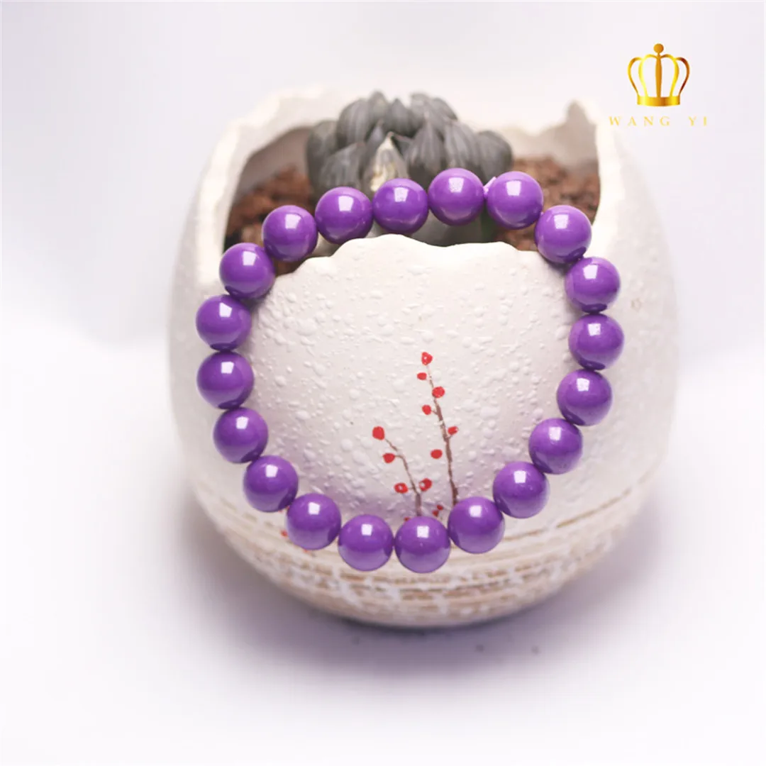 

Top Natural Purple Phosphosiderite Bracelet Jewelry For Women Men Healing Gift Crystal Beads Energy Stone Strands AAAAA 7-12mm