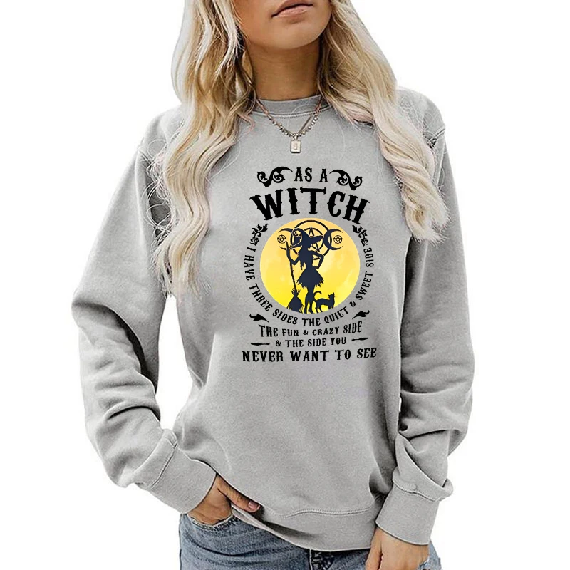 (A+Quality)new As A Witch Never Want To See Pullover Sweatshirt Autumn Winter Fashion Long Sleeve Tops Women sportswear pullover