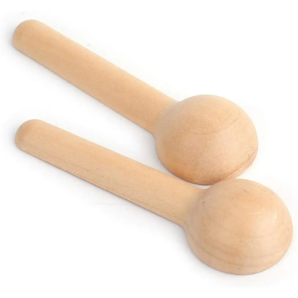 5-teiliges Set Mini-Holzlöffel, kleine Badesalzlöffel, Bonbonlöffel, Löffel für Gewürzgläser, Honig, Kaffee, Kuchendekorationswerkzeug – Detail 3